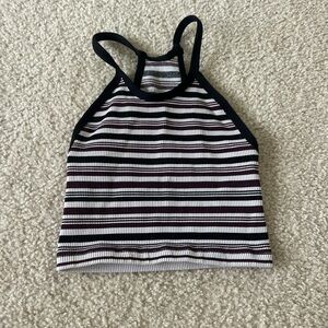 Free People Multicolor Striped Halter Top